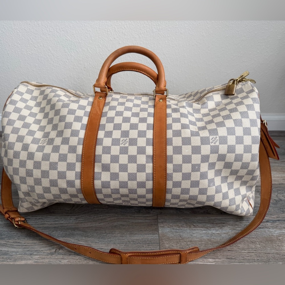 Louis Vuitton Damier Azur Boston Travel Bag 55 cm /22”
